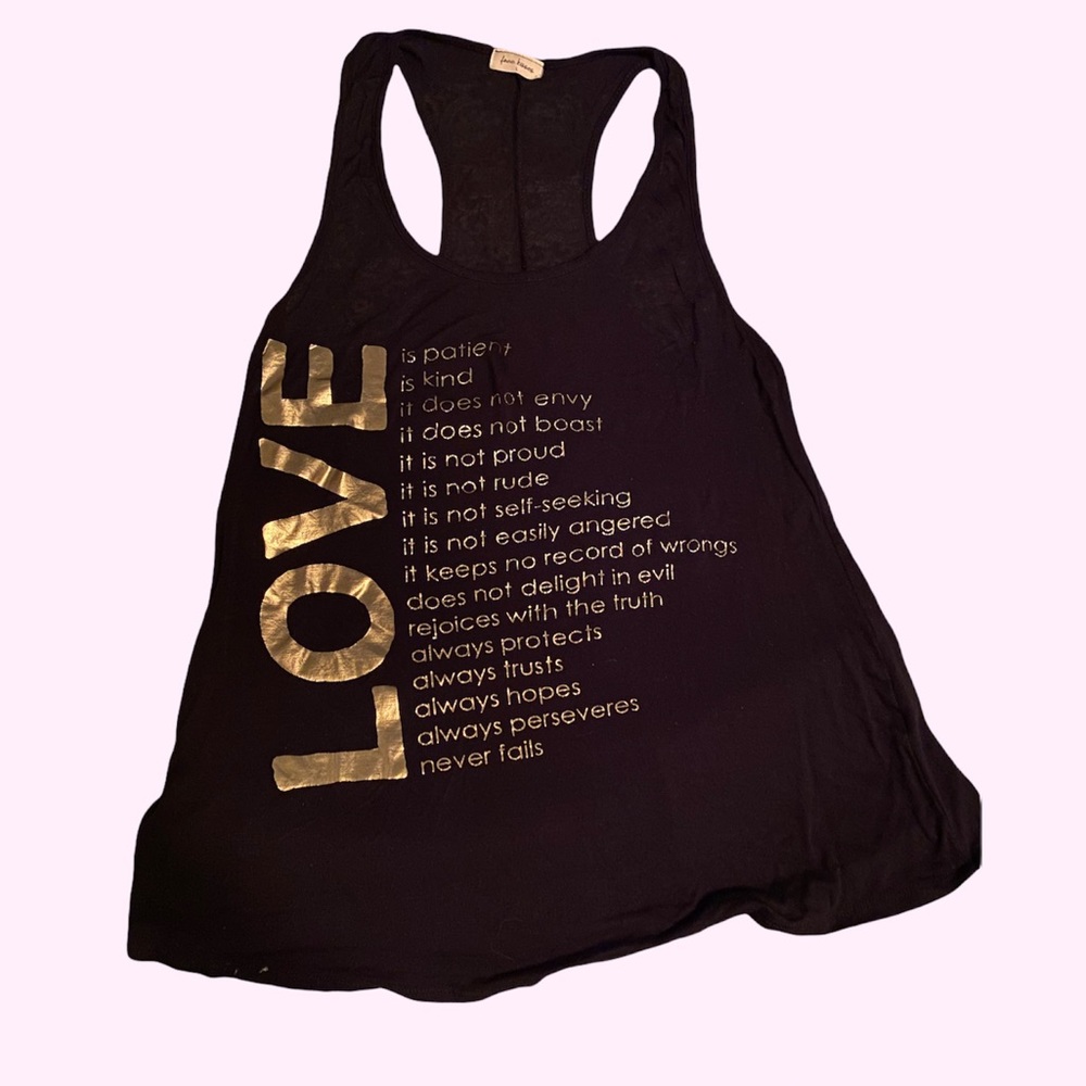 Love quote racer back tank top shirt